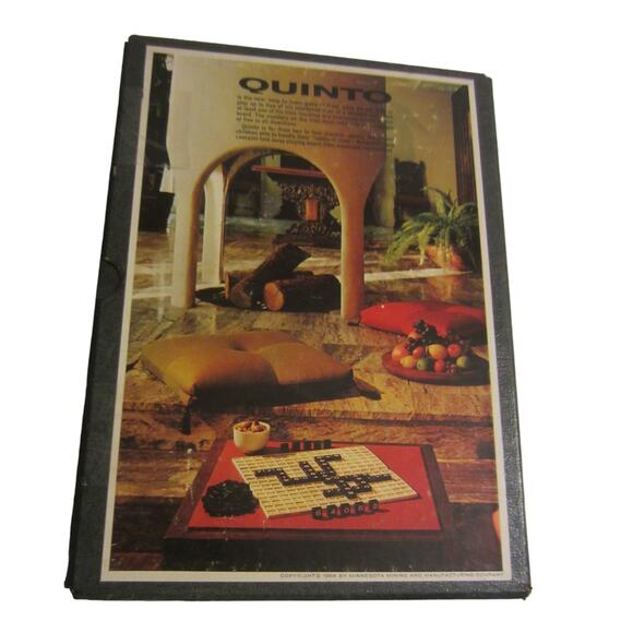 Vintage 1964 Quinto Board Game 3M Bookshelf Series Strategy Math Game - Picture 3 of 7